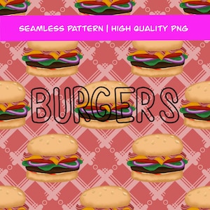 Burgers | Repeating Pattern | Digital File