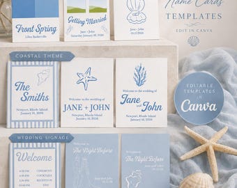Coastal Wedding Signage Package