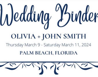 Wedding Planner Binder (Basic)