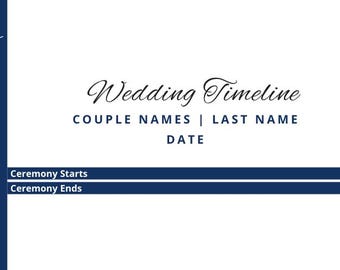 Editable Wedding Timeline Template (PDF)