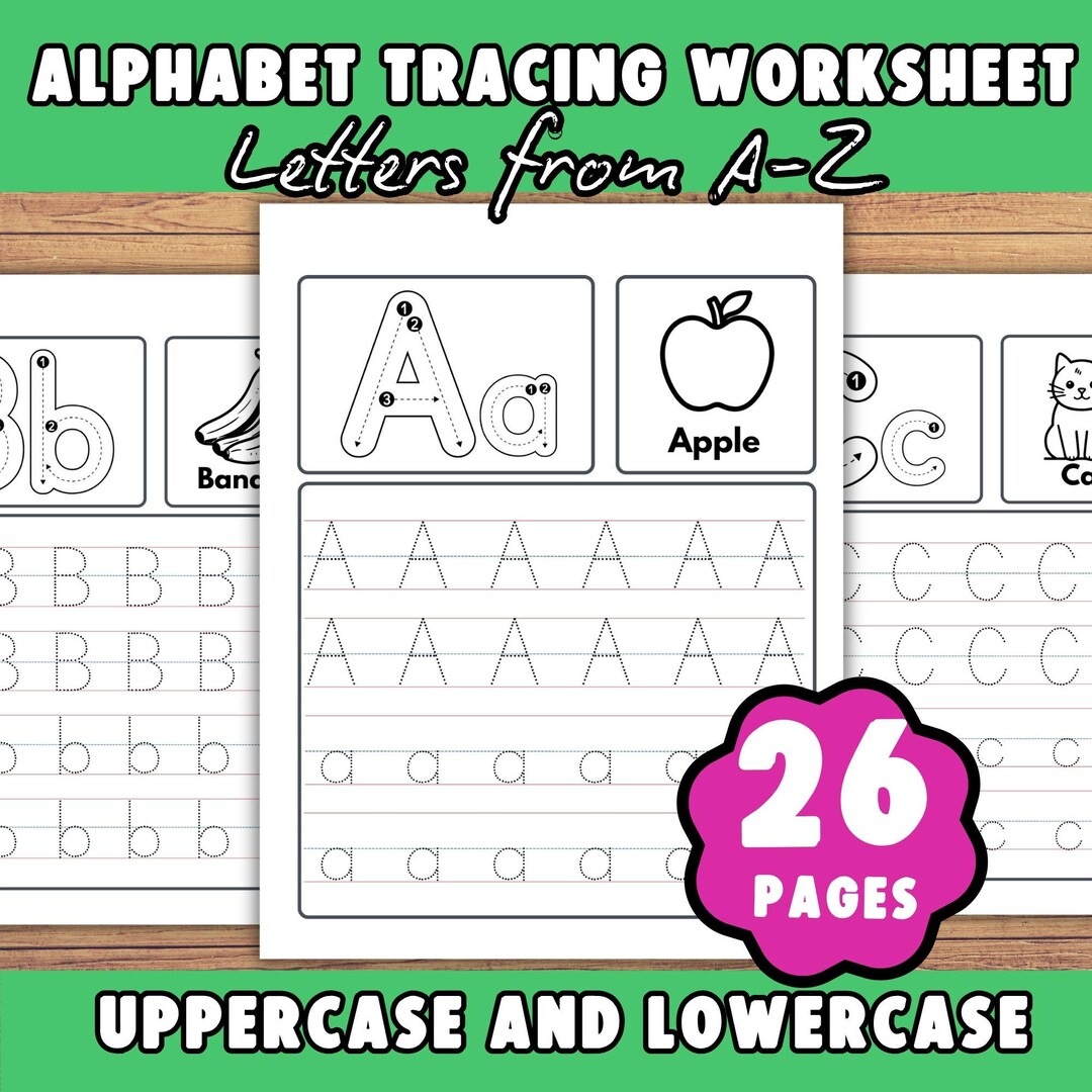 Alphabet Tracing Worksheets | 26 Printable Pages | Printable ...