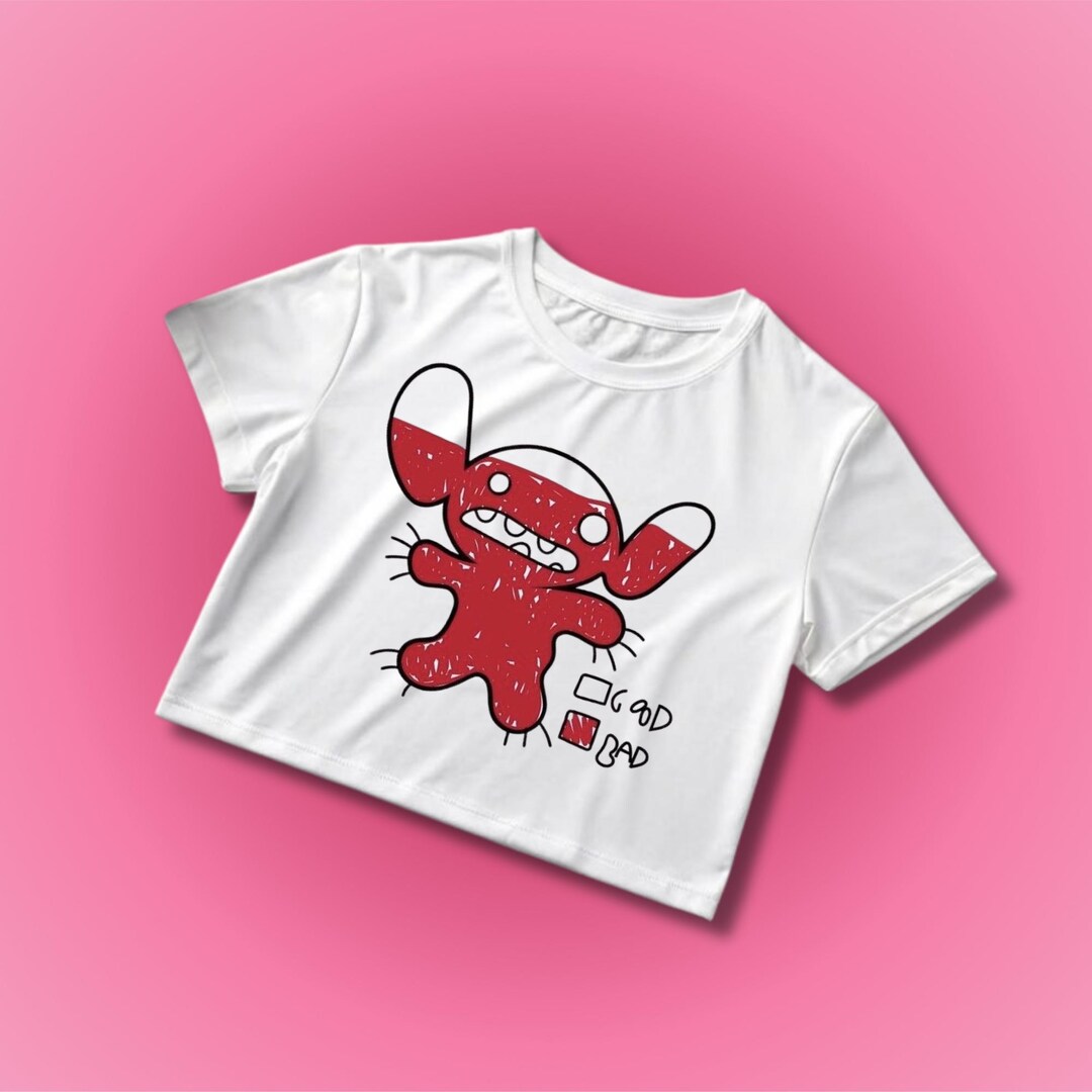 Stitch Good Bad Baby Tee, Women Stitch Crop Top, Girls Lilo Stitch Crop ...