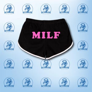 MILF,Booty Shorts,Y2k Funny Booty Shorts,Booty Shorts, Gym Shorts, Athletic Booty Shorts,Funny Saying Shorts, Funny Shorts