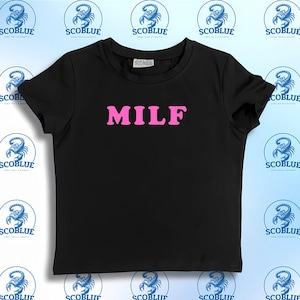 MILF,SNUG FIT,Crop Top,Crop Top,Graphic Top,Gift For Her,Y2K Baby Tee,Y2K crop top,Gift for friend
