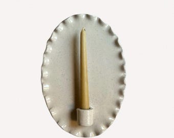 Speckle ruffle oval sconce