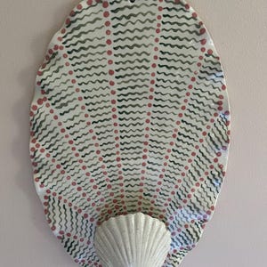 Ariel  blue shell sconce