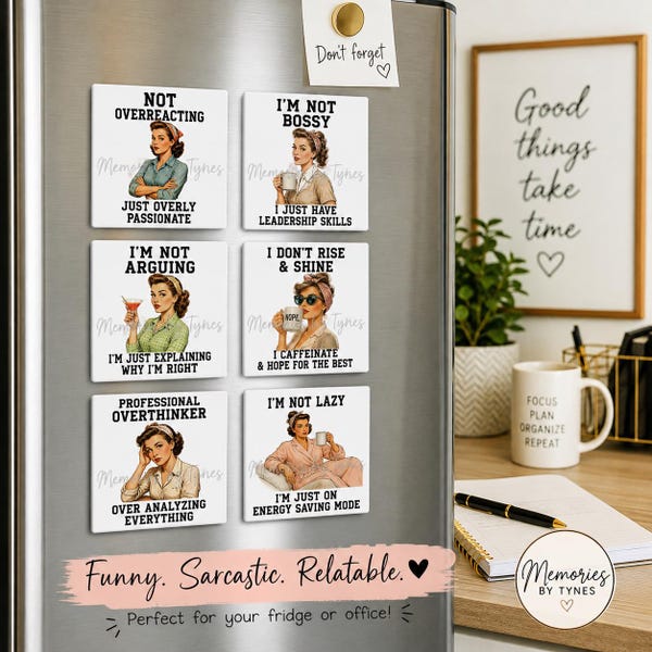 2" x 2" Funny Sarcastic Housewife Magnets
