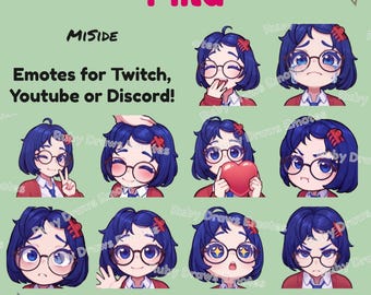Mila (MiSide) Chibi style Emotes for Twitch, Youtube, Discord | Ready to use for Streaming Digital Download