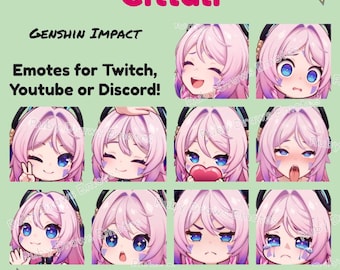Citlali Genshin Impact Chibi style Emotes for Twitch, Youtube, Discord | Ready to use for Streaming Digital Download