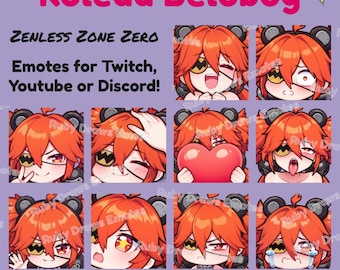 Koleda Belobog Zenless Zone Zero Chibi style Emotes for Twitch, Youtube, Discord | Ready to use for Streaming Digital Download