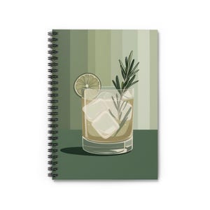 Mid Century Cocktail Spiral Notebook (Lined)