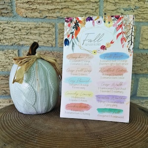 Fall Diffuser Recipe Card