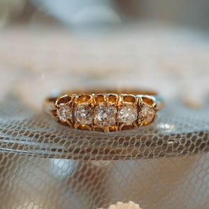 VH Estate | Victorian Old Mine & Yellow Gold Band | 18k, Hallmarked