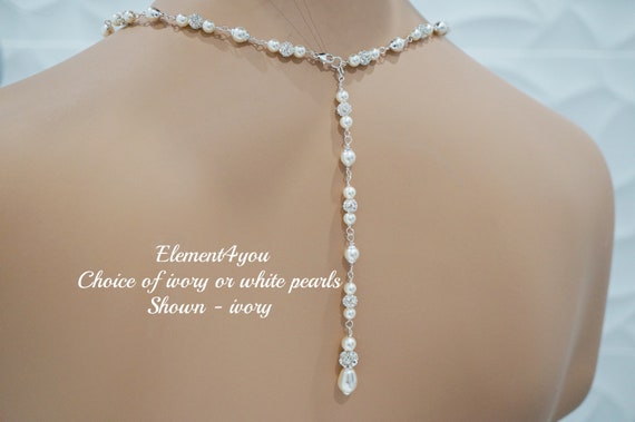 HUUiWAA 2 Stück Body Chains | Strass Halskette Rückenfrei Für Braut & Party