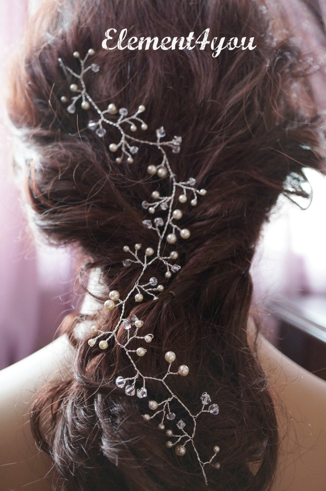 Bridal hair vines Etsy