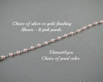 Backdrop Attachment | Pearl Back Drop for Your Necklace | White or Ivory Pearl | Backdrop Jewelry | Bridal Jewelry Accessory