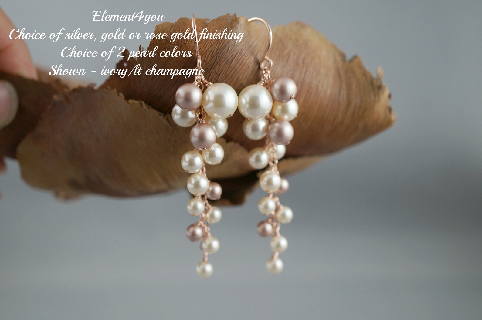 Bridal Earrings. Long Pearl Clusters Earrings Statement Ivory Etsy