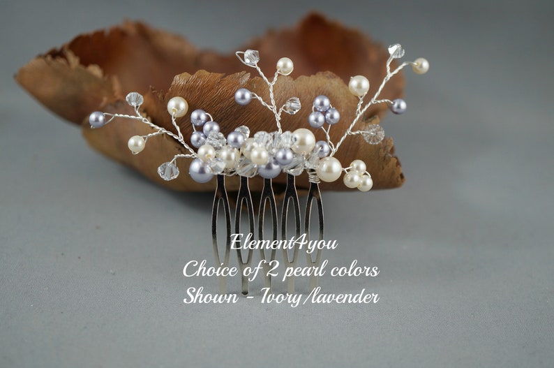 Bridal hair comb. Small hair piece. Wedding accessories. Etsy