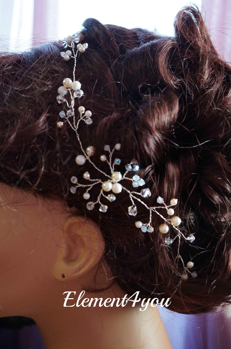 BRIDAL HAIR VINES Wedding Hair Accessories Handmade Pearls Etsy