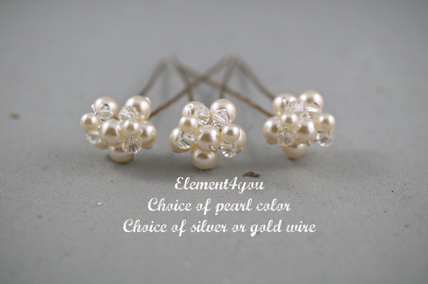 Wedding hair pins bridal hair piece headpiece beaded pins Etsy