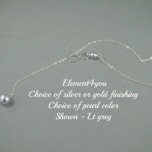 Infinity Necklace | Bridesmaid Bridal Gift | Wedding Jewelry | Sterling Silver Lariat Y Necklace | Delicate handmade necklace | 925 silver