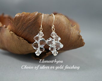 Swarovski Crystal Bridal Earrings | Dangle Wedding Jewelry