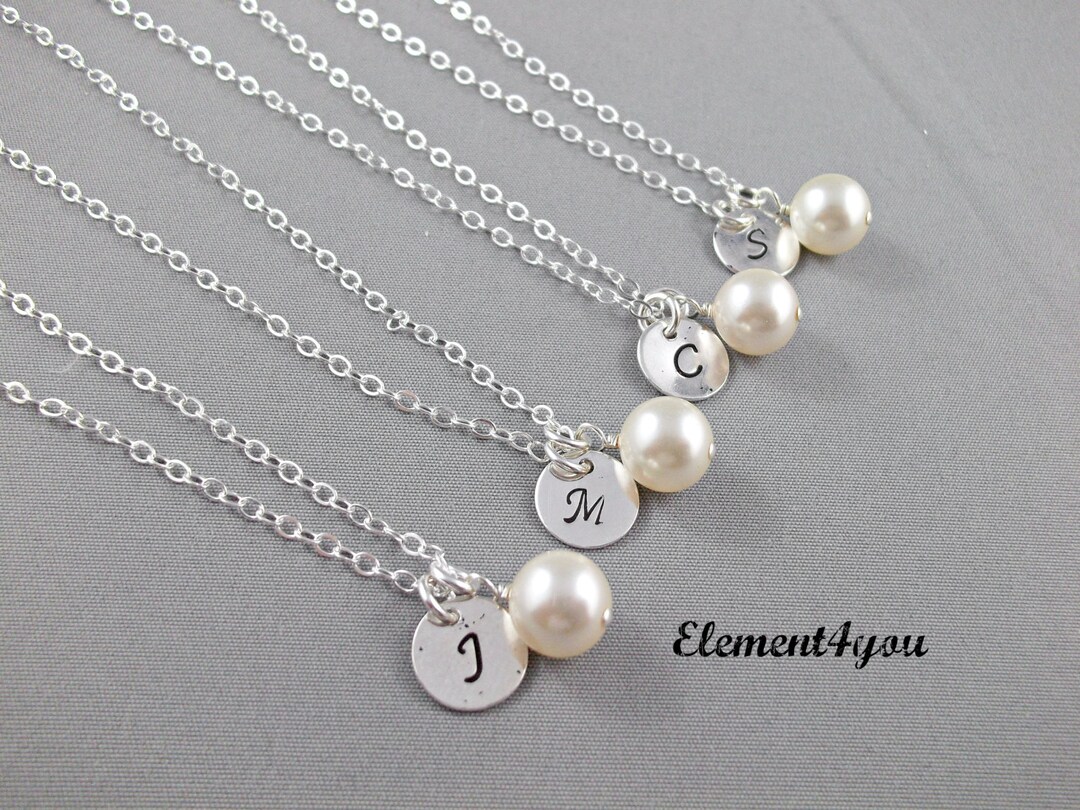 CUSTOM HAND STAMPED Sterling Silver Initial Charm Necklace - Etsy