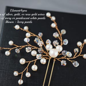 Mickey Mouse Hair Pin | Wedding Hidden Mickey Inspired | Bridal Hair Accessory | Disney-Inspired Headpiece | Ivory Pearl Crystal Hair Pick