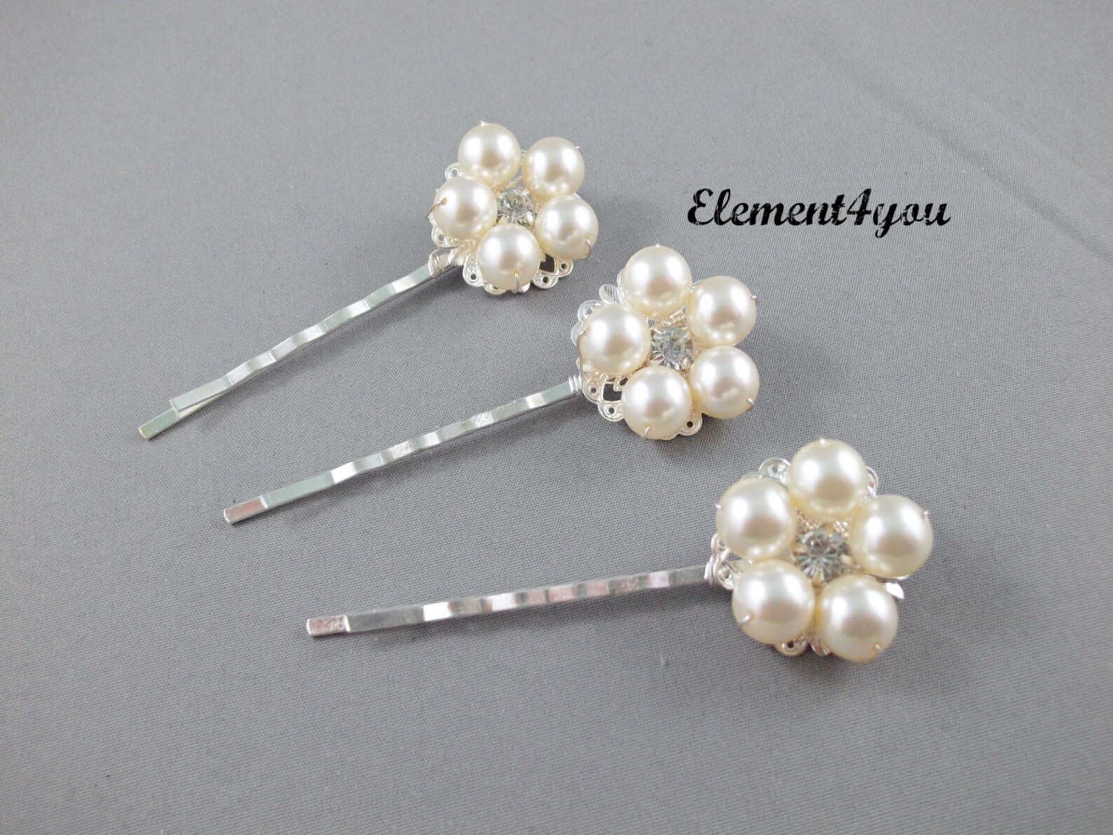 Pearl bobby pins Bridal Hair pins Hair piece Flower girl Etsy