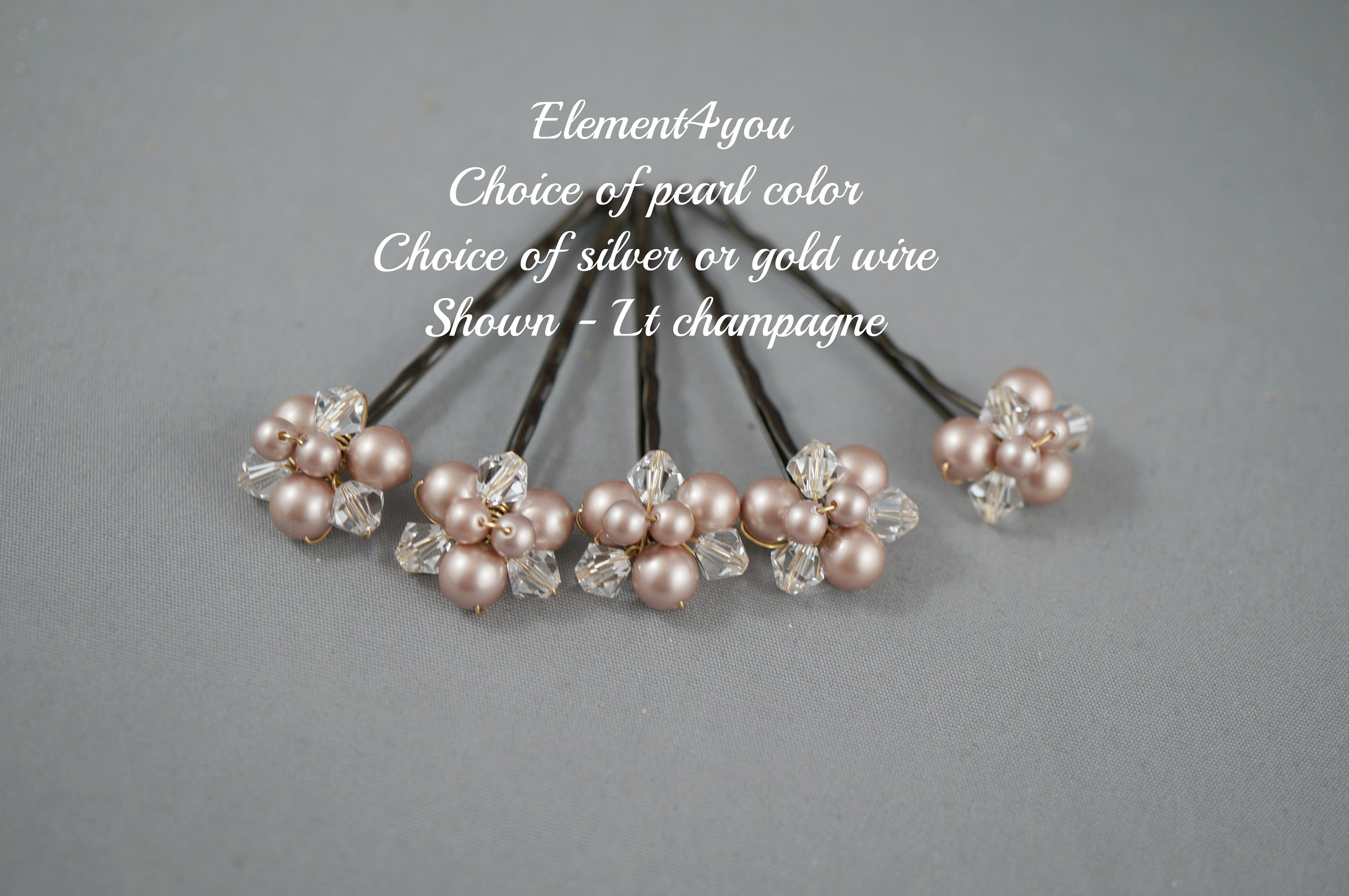 Ivory hair clips Set of 5 Bridal Bridesmaid hair do French Etsy