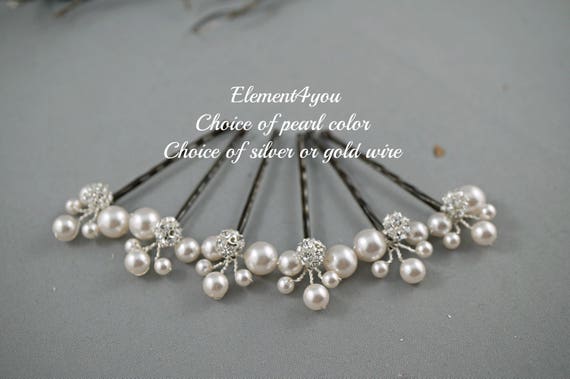 Bridal Ivory Hair Pins Wedding Accessories Bridesmaid Gifts Etsy