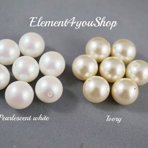Bridal Earrings. Long pearl clusters earrings, Statement Ivory Pearl Earrings. Bridesmaid earrings, Maid of honor gift. Pink Blue Green image 6