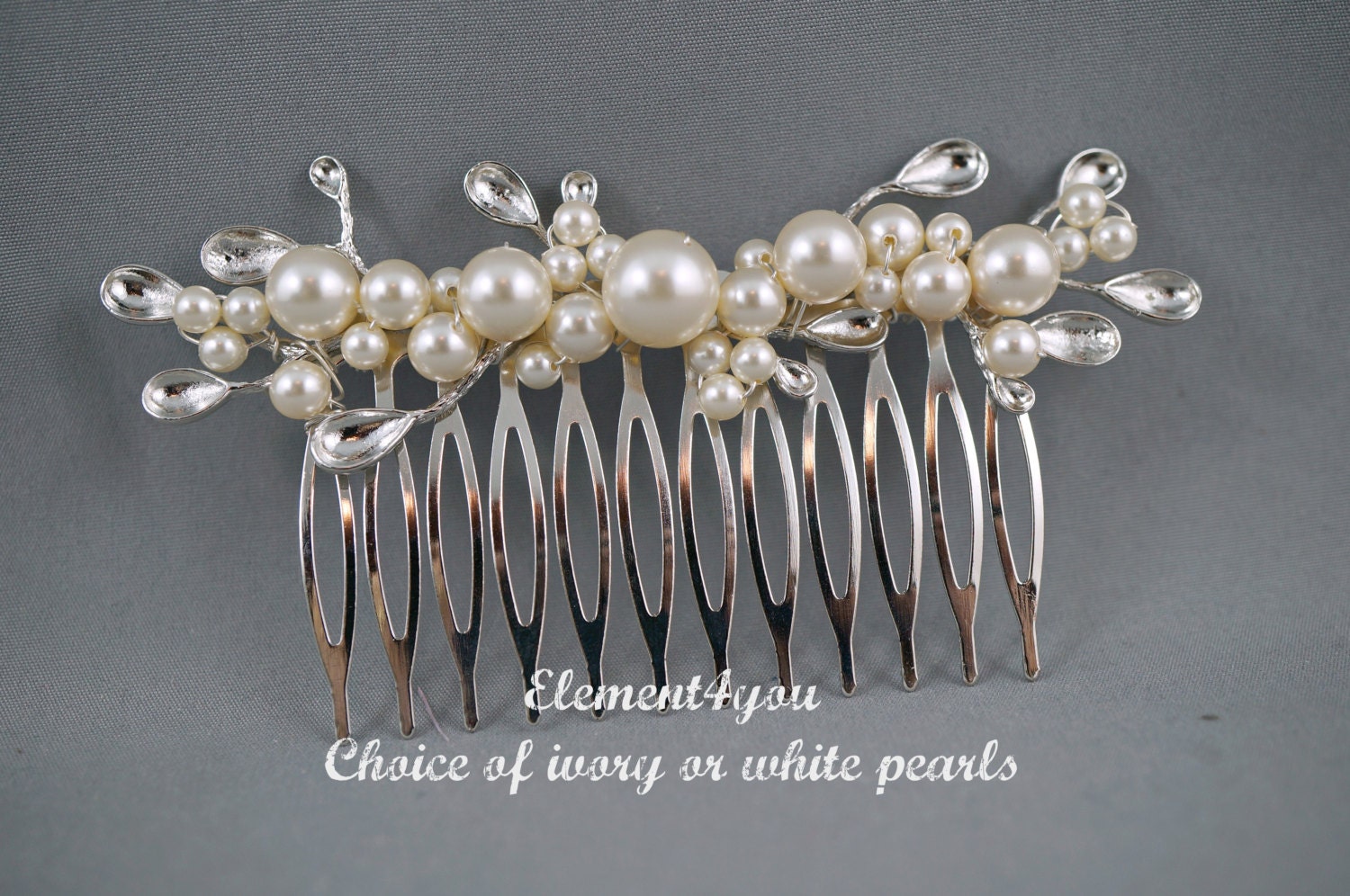Bridal hair comb. Branch hair piece. Wedding accessories.