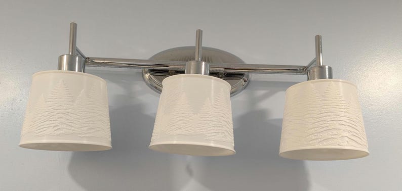 Rustic Pine Tree Vanity Lampshade – Replacement Vanity Shade for Cabin ...