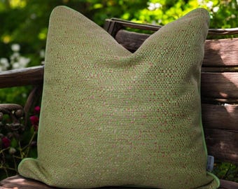 Outdoor Kissenbezug mit Paspel - wasserabweisender Stoff, Dekokissen für Terrasse & Garten, 45 x 45 cm