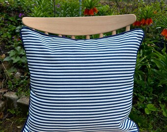 Fodera per cuscino da esterno con bordino a righe