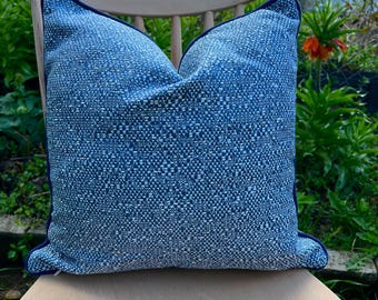 Fodera per cuscino da esterno con bordino – Tessuto resistente all'acqua, cuscino decorativo per patio e giardino, 45 x 45 cm