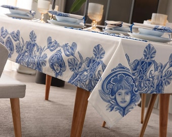 Royal Blaue Tischwäsche Set: 14-teilige elegante Tischwäsche