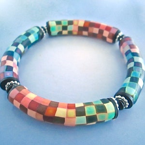 Tutorial Painterly Pixels Bangle, polymer clay class, pixel cane, rainbow blend, handmade bracelet, custom jewelry, millefiori, diy pdf image 5