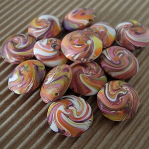 Tutorial Polymer Clay Easy Swirled Lentil Beads image 4