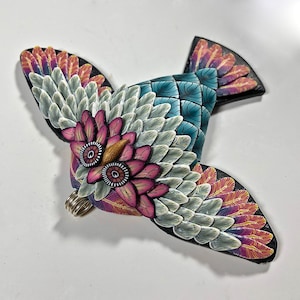 Tutorial - Flying Owl Pendant, polymer clay class, feather cane, down/fur cane, handmade necklace, custom bail, millefiori, diy pdf