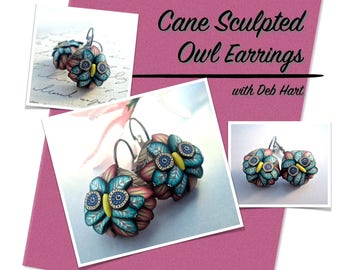 Tutorial - Cane Sculpted Owl Earrings