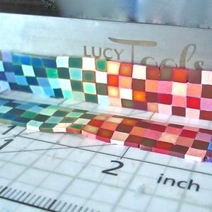 Tutorial Painterly Pixels Bangle, polymer clay class, pixel cane, rainbow blend, handmade bracelet, custom jewelry, millefiori, diy pdf image 6