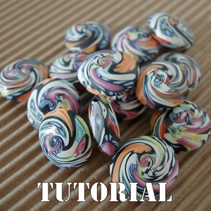 Tutorial Polymer Clay Easy Swirled Lentil Beads image 1