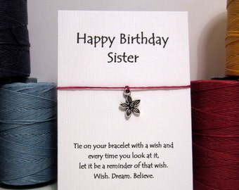 Happy Birthday Sister Wish Bracelet
