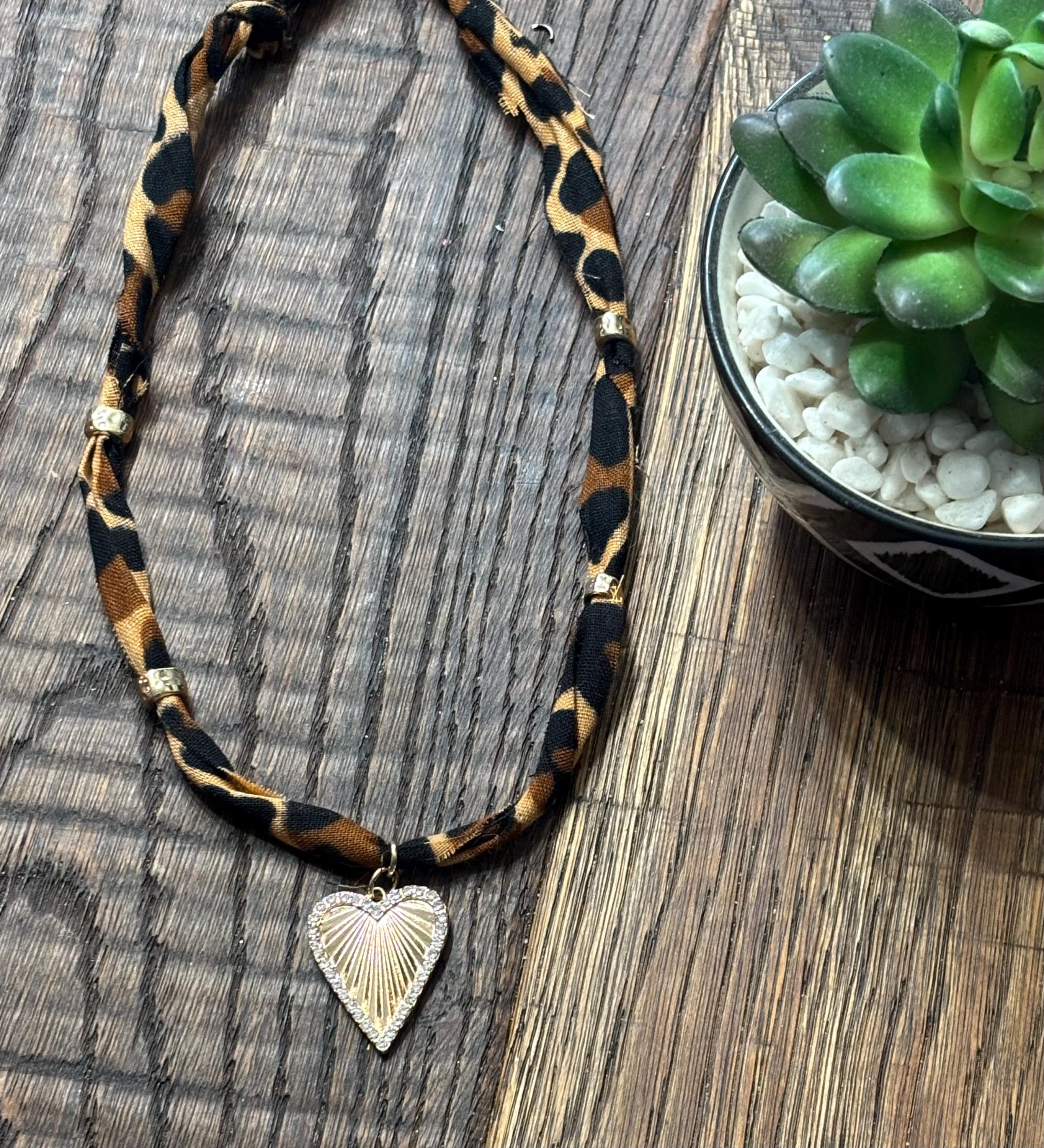 Scarf Necklace Charm Leopard - Etsy