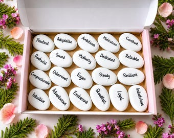 Personalised Hand-Painted Glass Word Pebble Keepsake (Up To 5 Words)