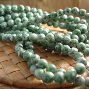 15 inch strand 4, 6, or 8 mm Round Tree Agate Beads