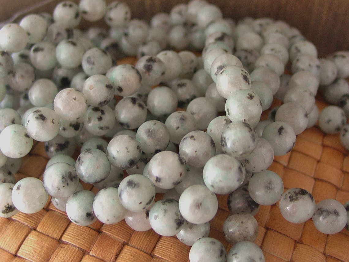 4 or 8mm Round Sesame Jasper Stone Beads 15 inch strand Etsy Italia