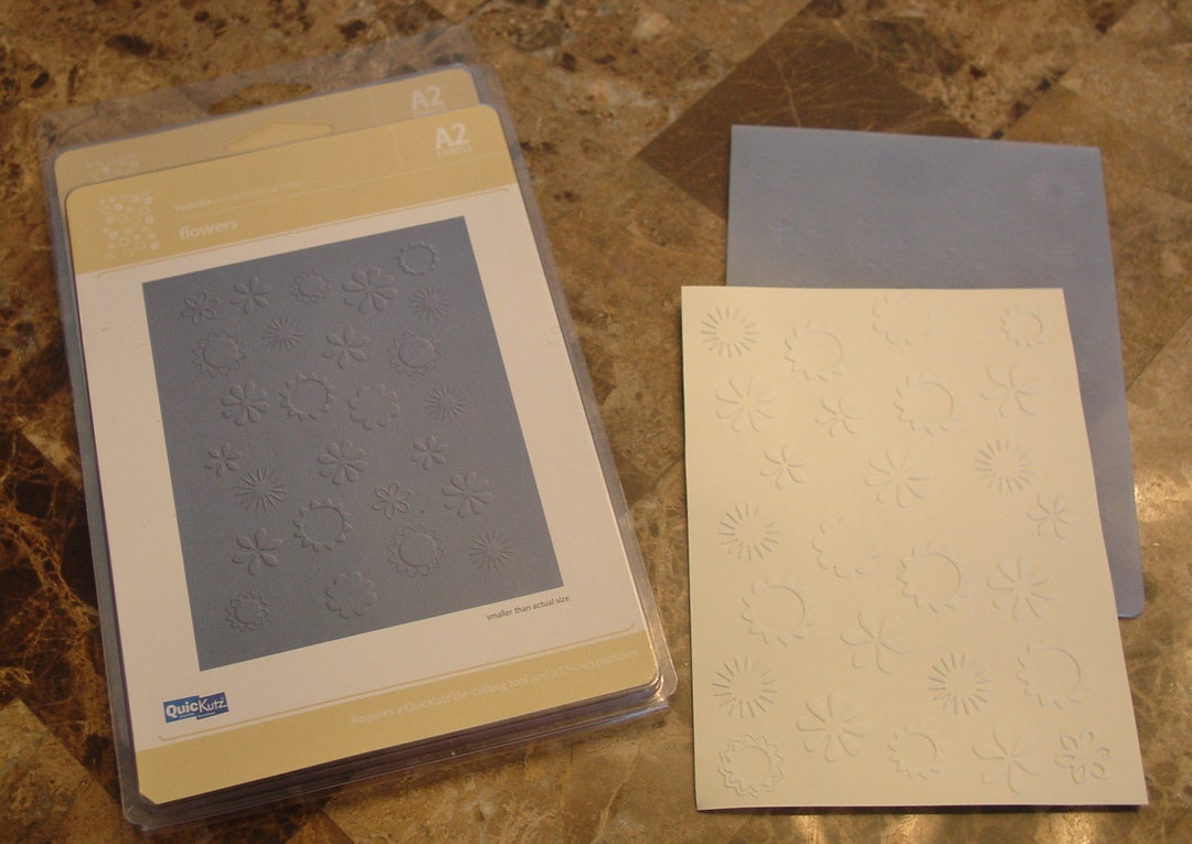 Flowers A2 Embossing Folder by Quickutz Brand New in Original Etsy